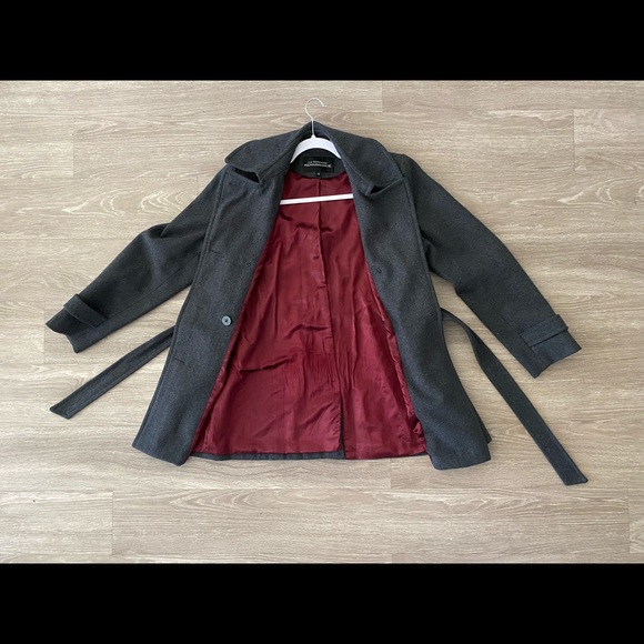 La Nouvelle Renaissance Grey Hoodless Peacoat - Picture 6 of 6